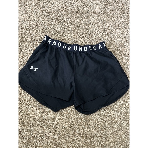 Under Armour Play Up 3.0 Shorts Women's Size S/M Black Athletic Workout Running - Picture 1 of 9